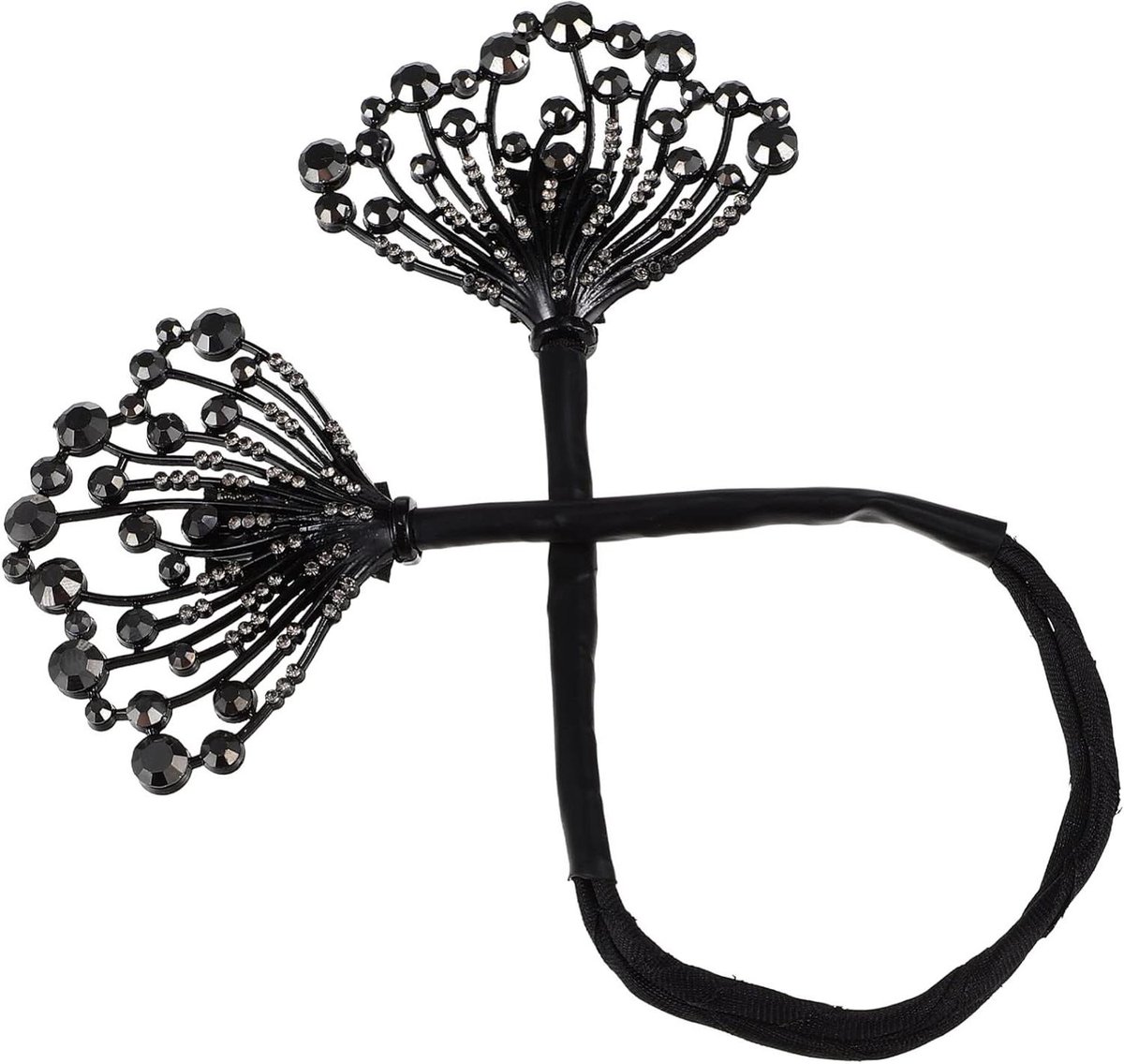Haarknot Maker - Knotvuller Donut - Haar Versieren - Eenvoudig te bedienen - 38 cm - Zwart