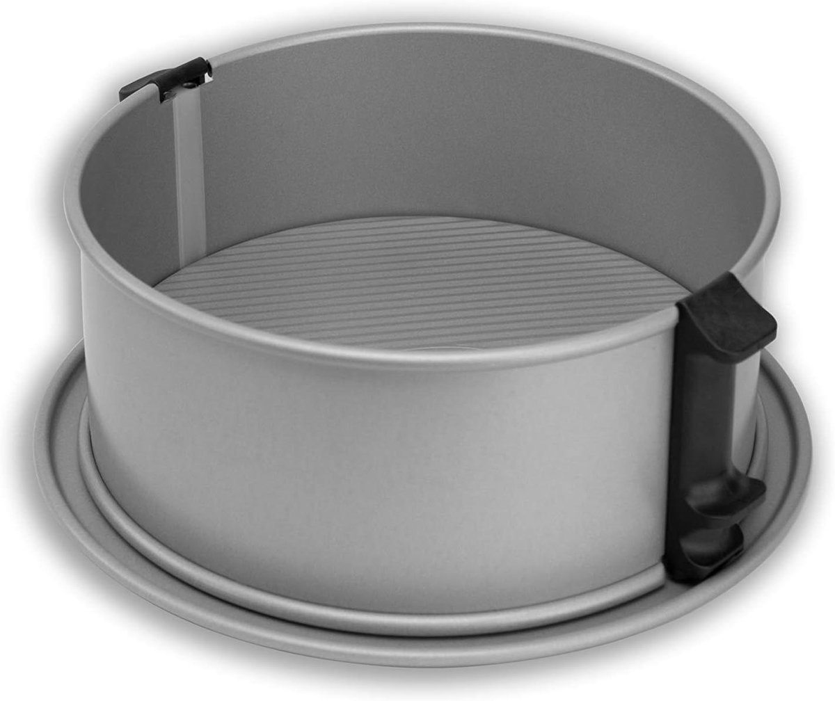 Springvorm Lekvrij - Taartvorm Rond - Taarten Bakken - Geribbeld Ontwerp - 23 cm Diameter - Gealuminiseerd Staal