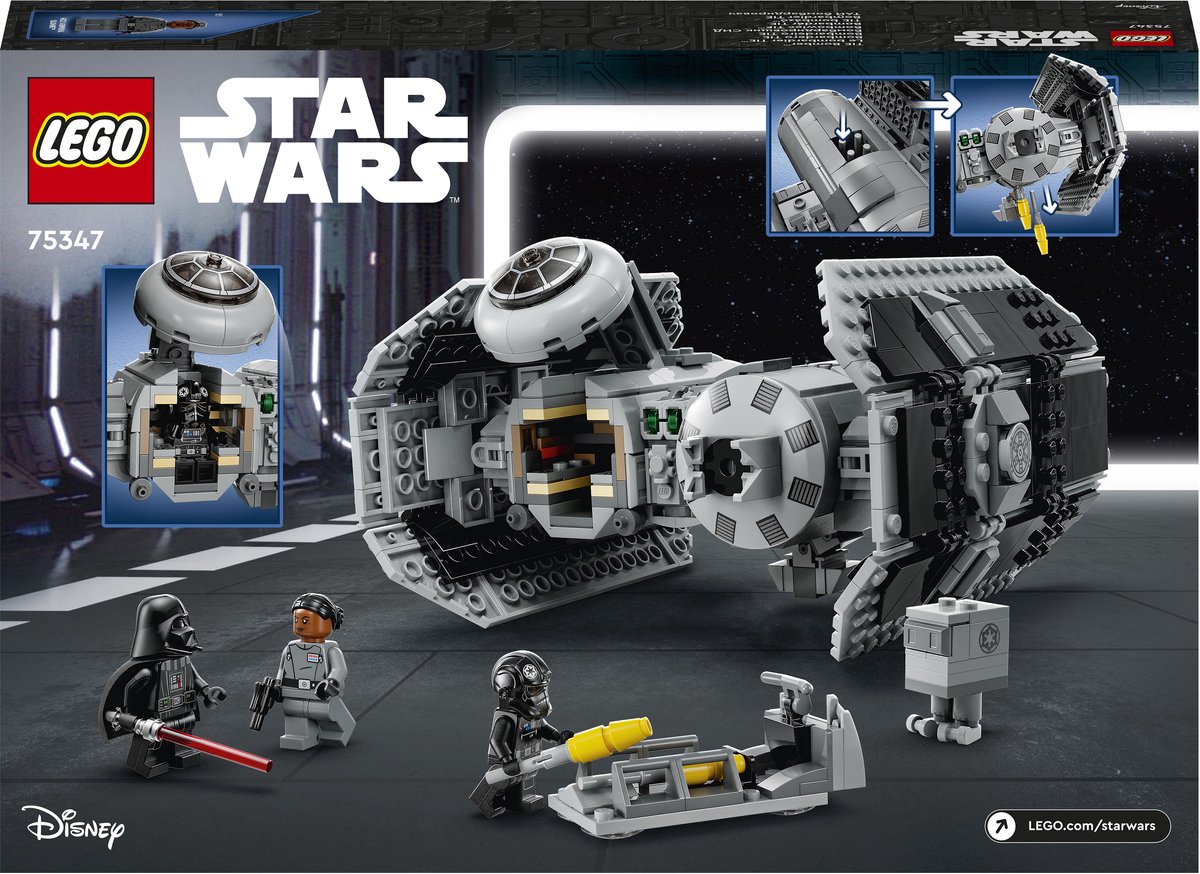 LEGO Star Wars TIE Bomber, Starfighter Modelbouwset met Darth Vader en Gonk Droid - 75347 — afbeelding 5
