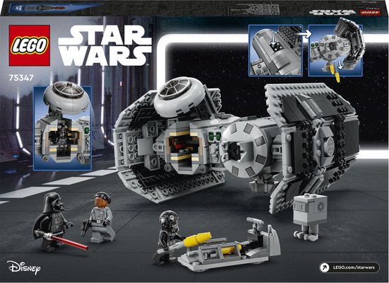 LEGO Star Wars TIE Bomber, Starfighter Modelbouwset met Darth Vader en Gonk Droid - 75347