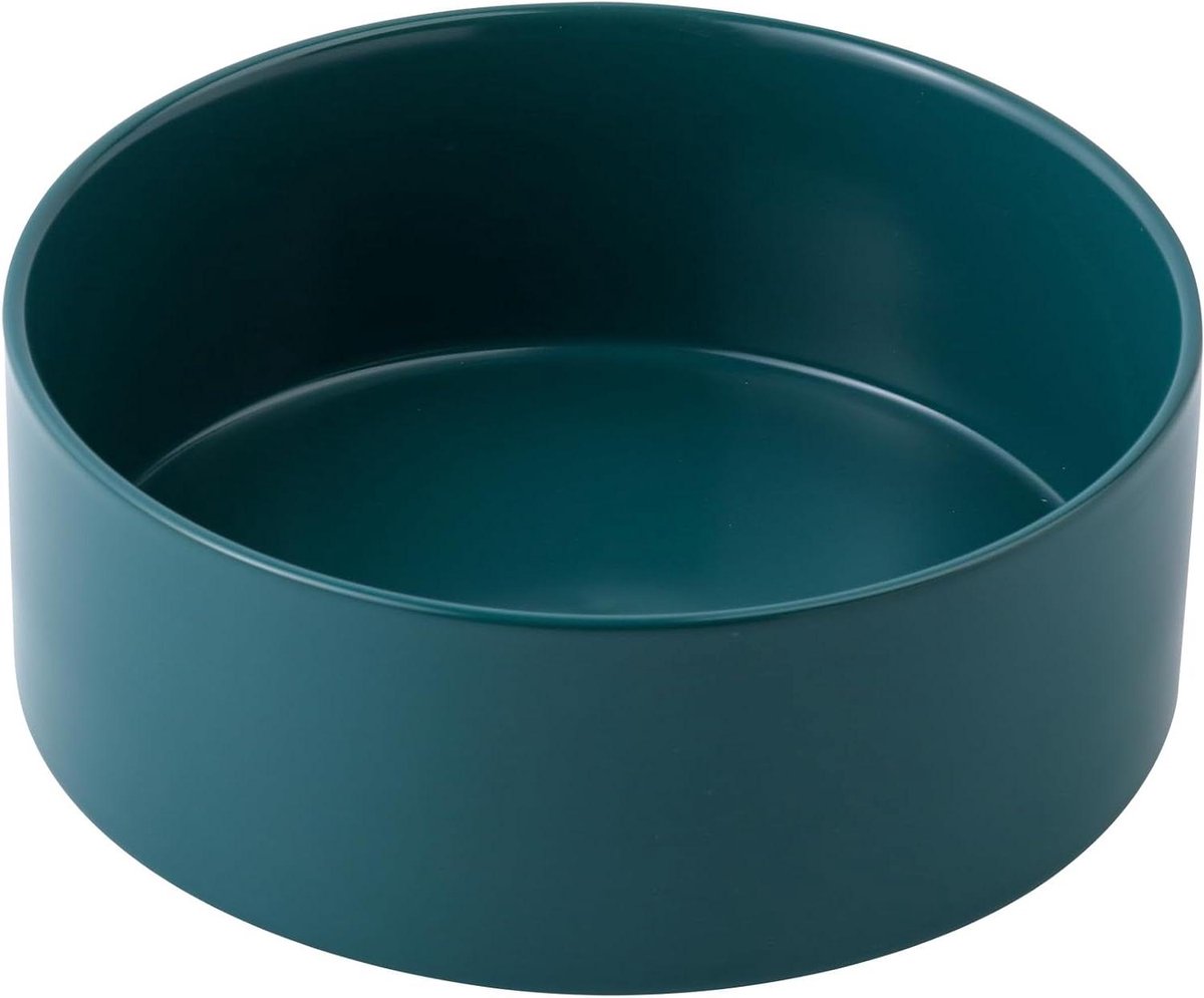 Hondenvoerbak Keramiek - Voerbak Hond - Veilig Voeden - Zwaar Anti-omval - 8 Inch Diameter - Groen