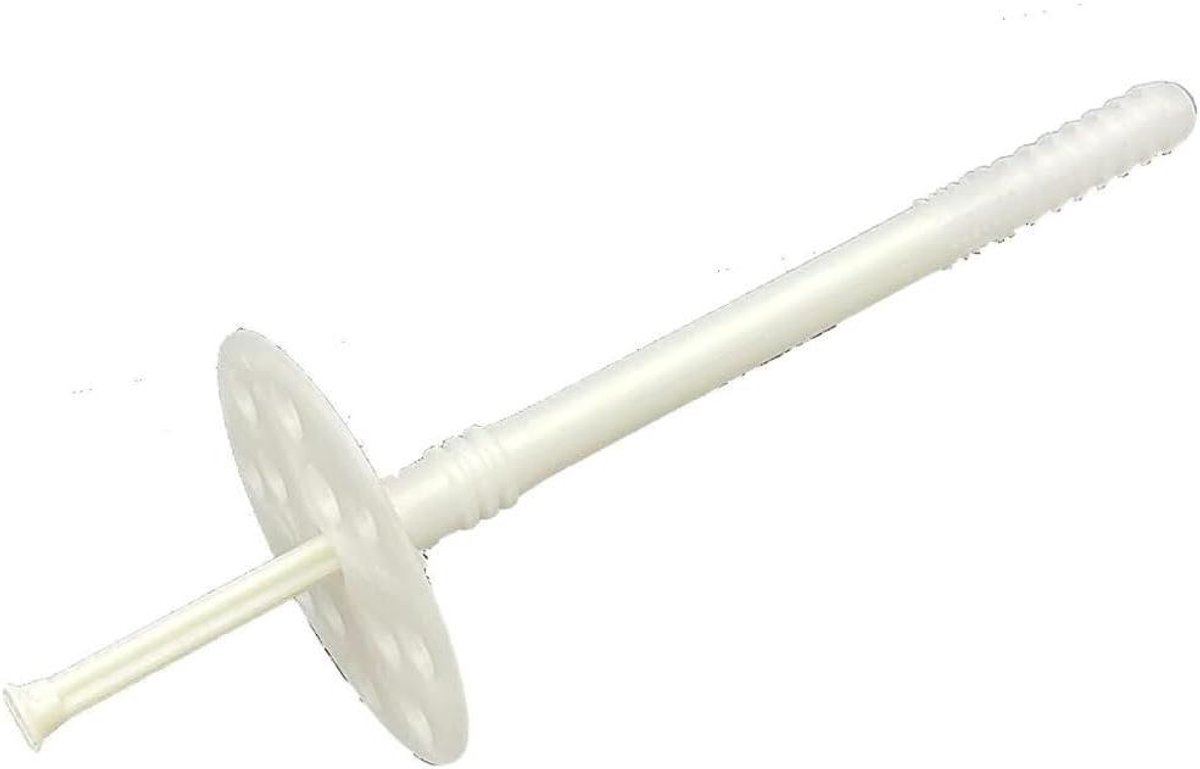 Kunststof Spijkerankers - Isolatiepluggen Bevestiging - Thermische Isolatie Bevestigen - ETAG 014 Gecertificeerd - 250 stuks 180 mm - Wit