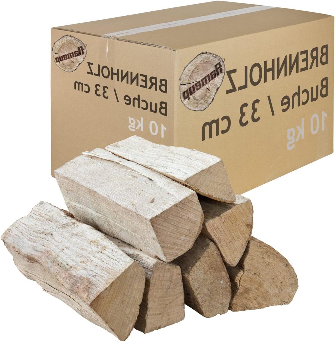 Beuken Haardhout - Houtblokken Oven - Open Haard Stoken - Droog Gekloofd Hout - 10 kg - Bruin