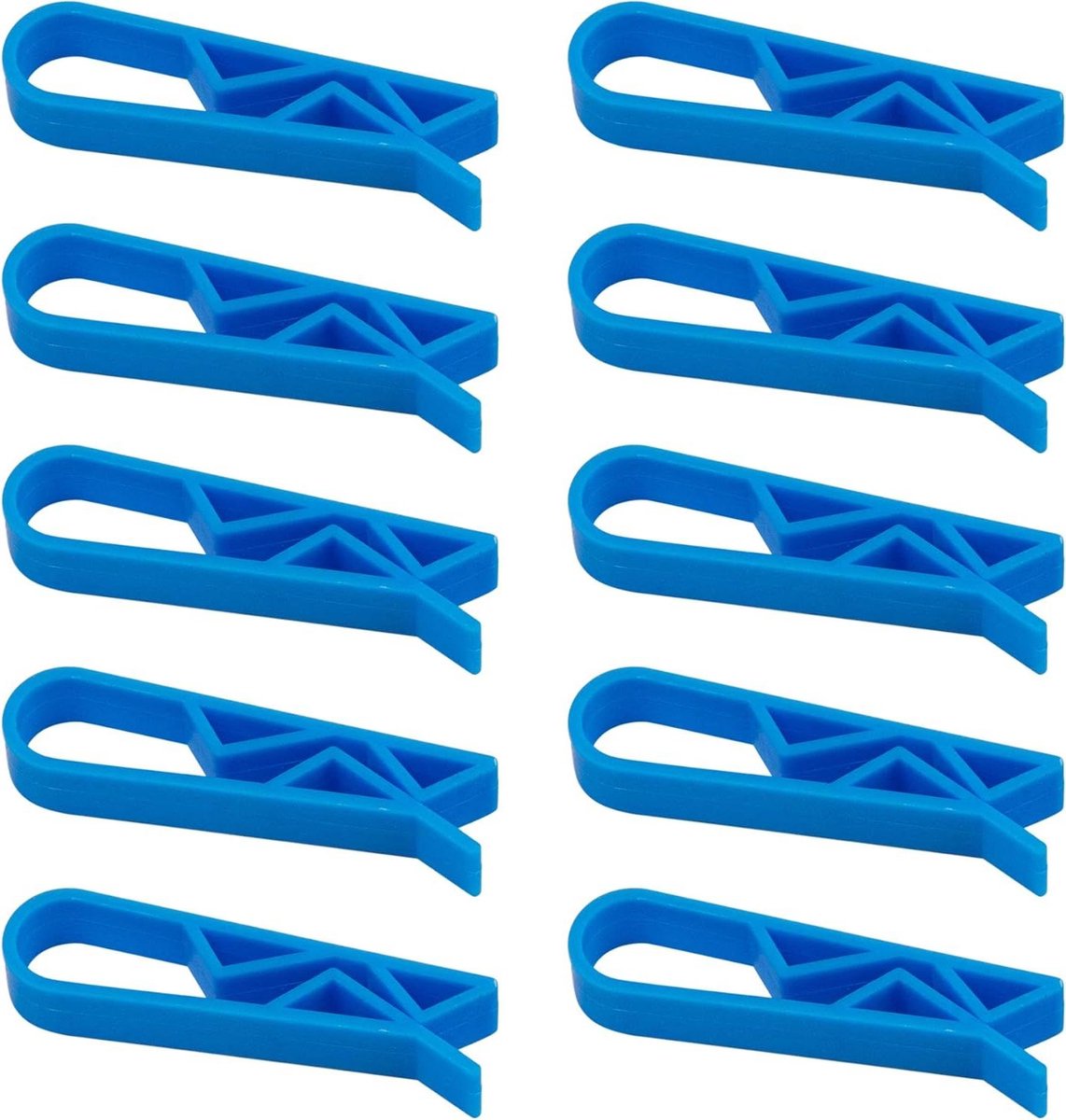 Prullenbak Clips - Vuilniszak Klemmen - Vuilniszak Fixatie - Anti-Slip Ontwerp - 10 Stuks - Blauw