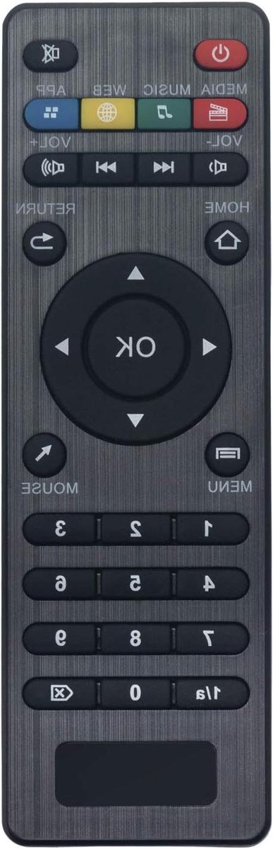 Afstandsbediening Vervangen - Afstandsbediening Box - TV Box Bediening - Geen Installatie Nodig - 17 cm - Zwart