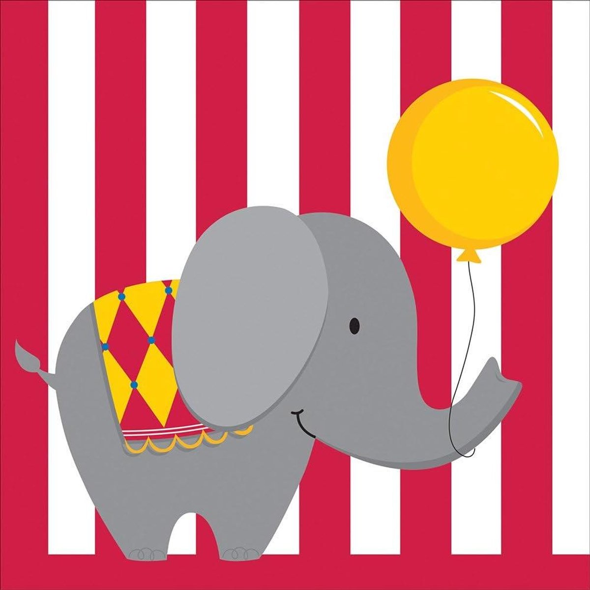 Papieren Servetten - Feestartikelen - Circus Feest - 3-laags Kwaliteit - 16 Stuks - Circustijd