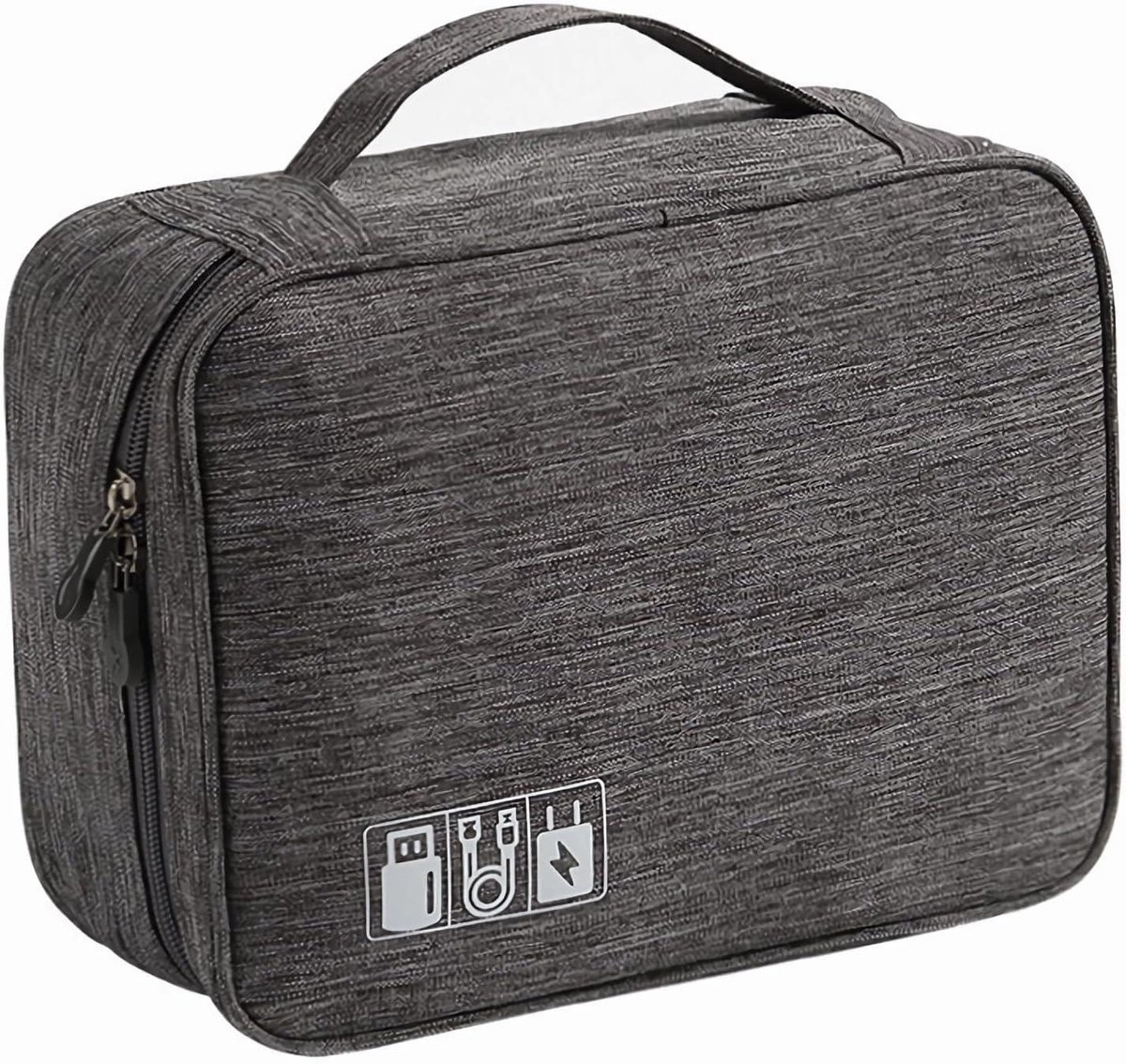 Scheidsrechter Headset Tas - Communicatie Organizer - Sport Organiseren - Verstelbare Indeling - 24.4 x 18 x 9.9 cm - Grijs
