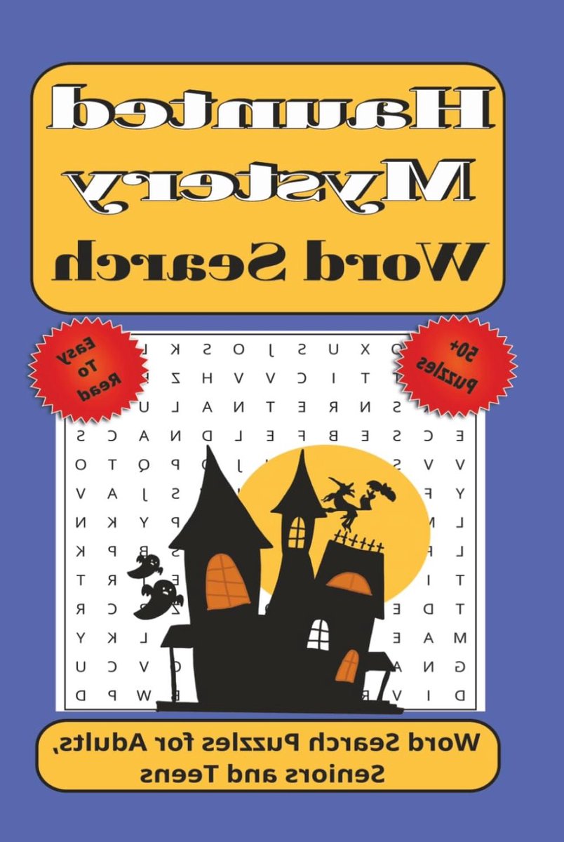 Woordzoekboek Mysterie - Puzzelboek Spookhuis - Ontspanning Zoeken - Makkelijk Leesbare Letters - 6x9 inch - Niet gespecificeerd