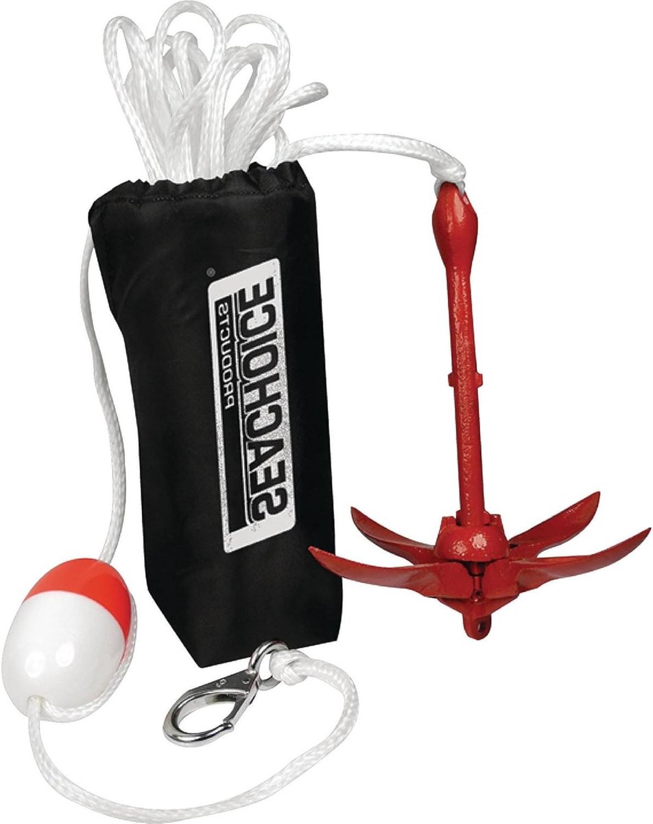 Anker Set - Vouwanker Boot - Watersport Stabiliseren - Inklapbaar Ontwerp - 1.74 kg - Zilver