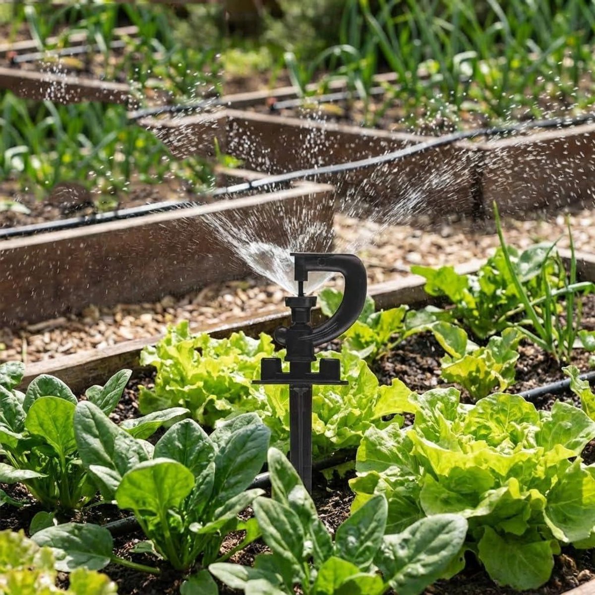 Micro Sproeiers - Waterdruppelaars Irrigatie - Planten Water Geven - 360 Graden Draaibaar - 2 tot 2.5 meter - Wit Grijs