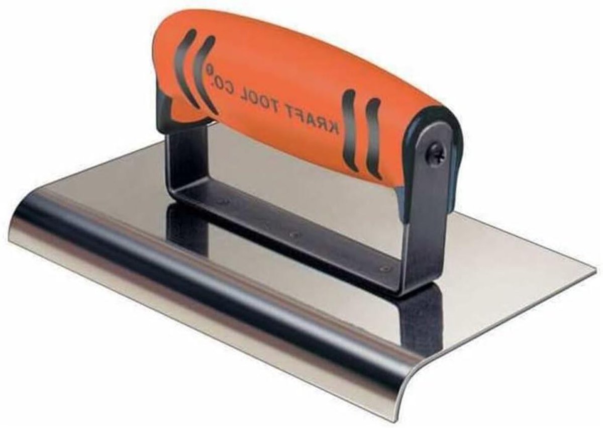Cement Edger - Beton Afwerker - Betonranden Vormgeven - Roestvrij Staal - 6 x 4 Inch - Zilver