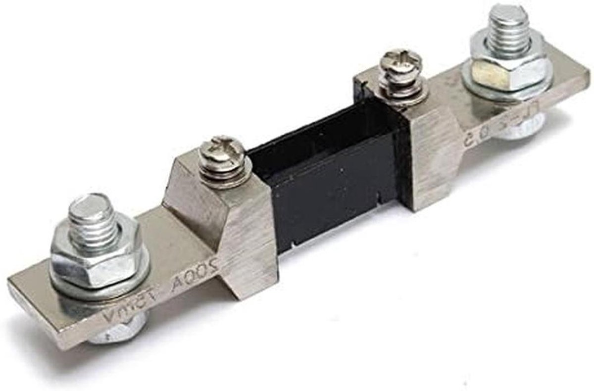 Stroommeter Divider Shun - Ampèremeter Weerstand - Stroom Meten - DC Analoog - 200A 75mV - Zwart