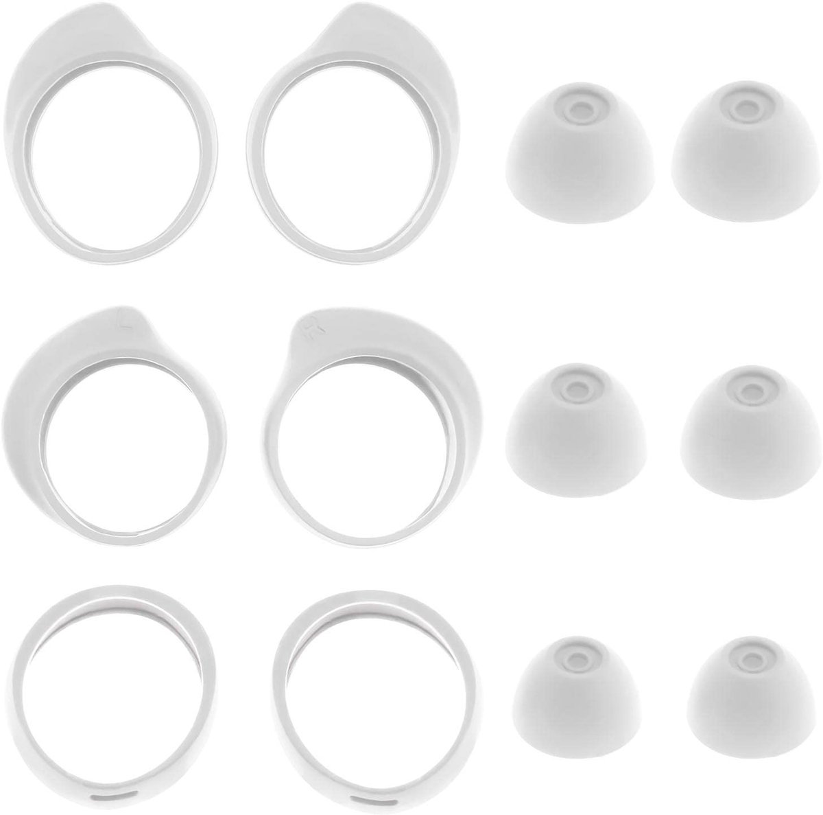 aladdien - siliconen oordopjes - antislip - wit - geschikt voor Samsung Galaxy Buds - maat klein medium groot - 3 paar oordopjes