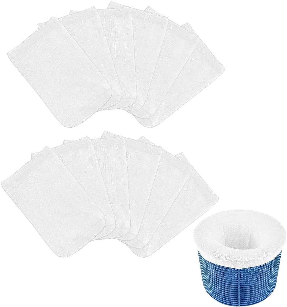 Herbruikbare Skimmer Sokken voor Zwembaden - 20 Stuks, Nylon Filteraccessoires voor Effectieve Poolreiniging, Verwijdert Bladeren en Vuil