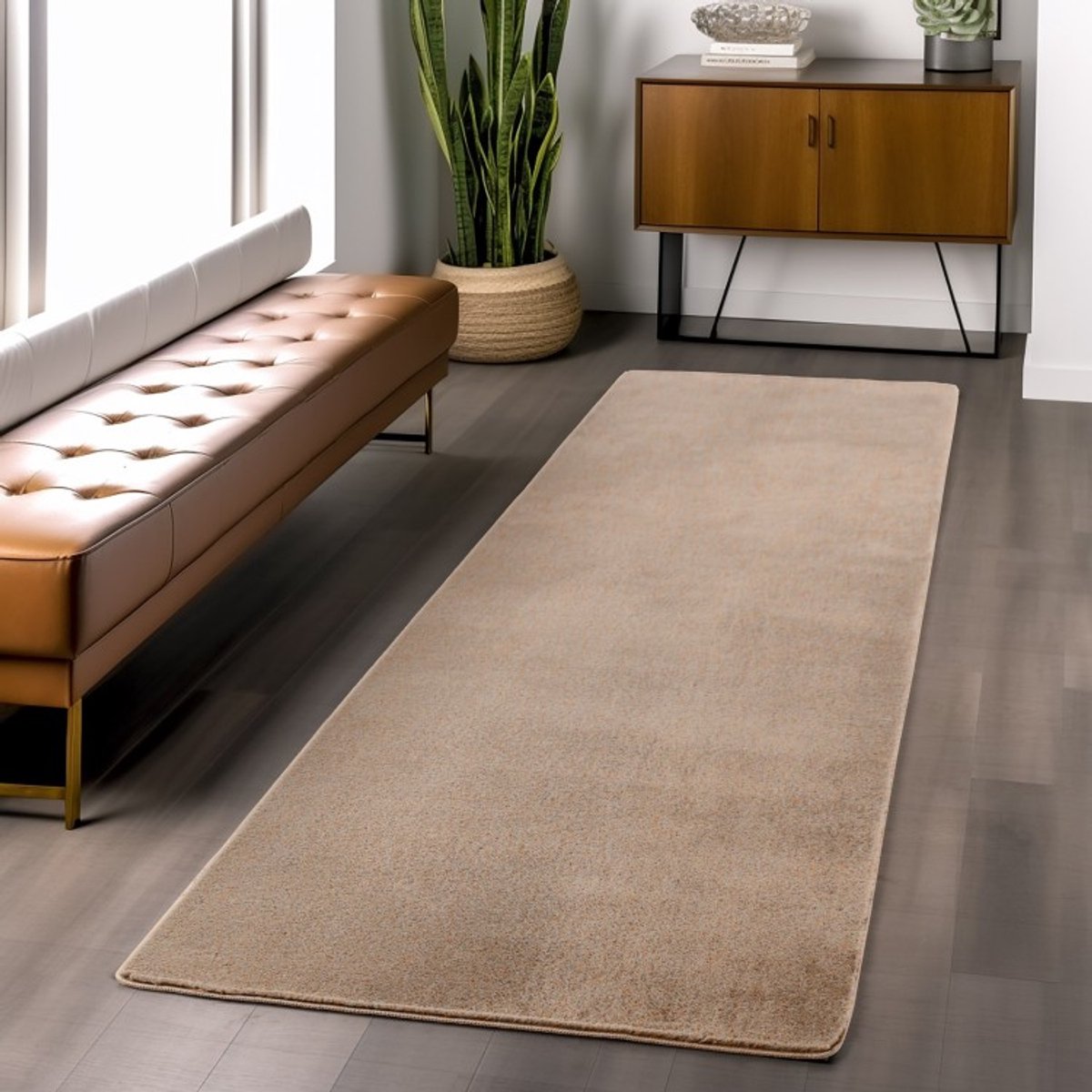 TapisTrend Designer tapijt Beige 140x200 cm Binnenkleed, voor woonkamer en slaapkamer, bohemian stijl, geschikt voor dagelijks gebruik, modern design