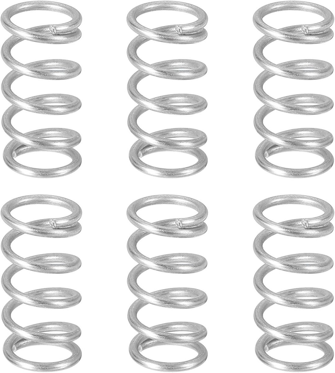 Drukveren Roestvrij Staal - Verlengveren Compressieveren - Reparaties en Projecten - Roest- en Corrosiebestendig - 1.2mm x 10mm x 20mm