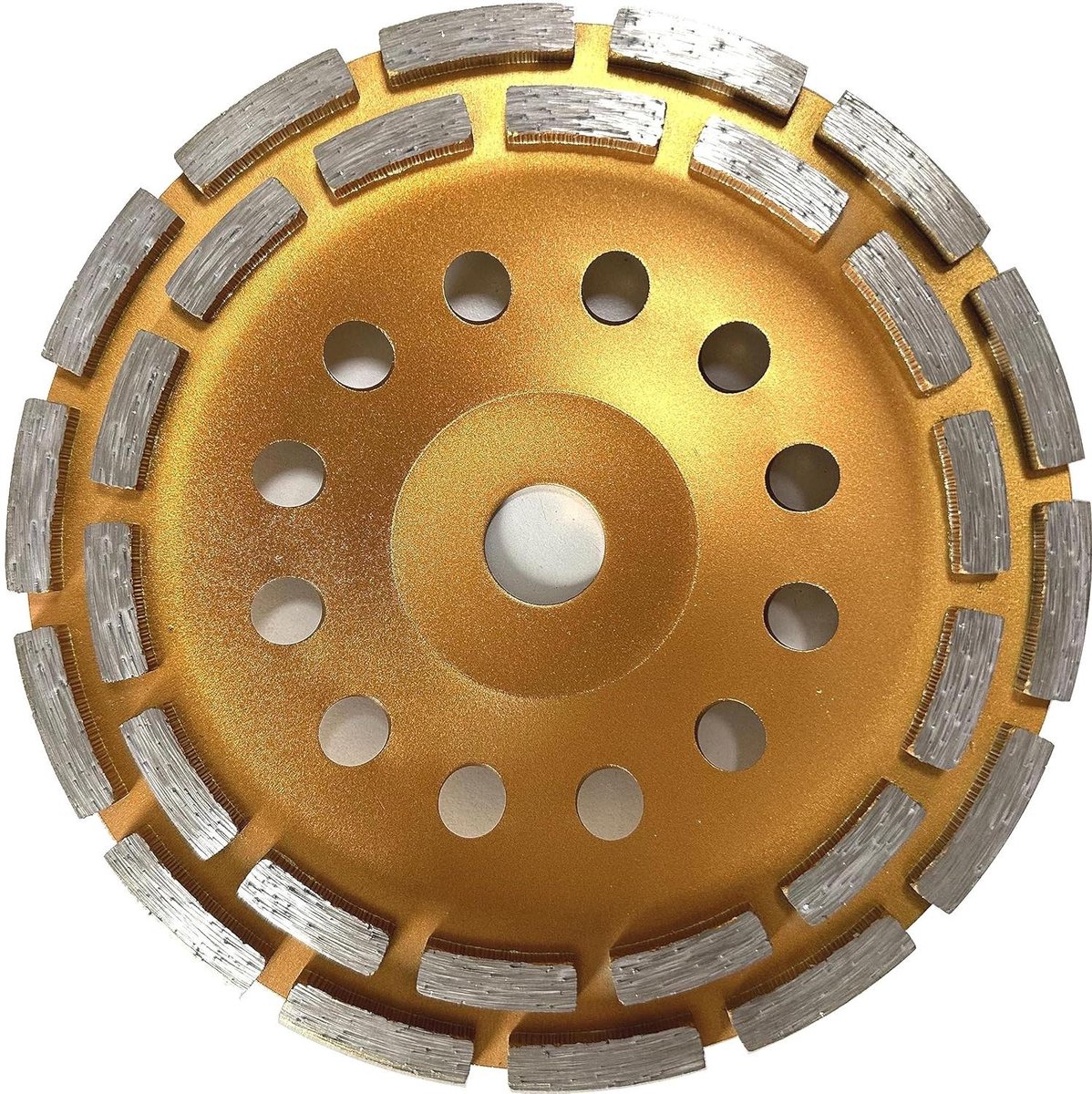 Diamant Slijpschijf - Schuurschijf Komschijf - Beton Slijpen - Dubbele Tanden - 180 mm 7 mm - Goud