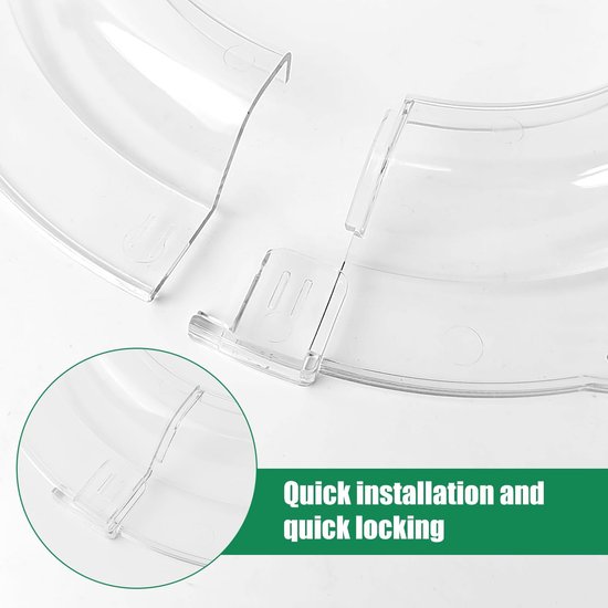 Splash Guard Mixer - Deksel Mixer - Voorkom Morsen - Precisie Ontwerp - 4.5-5 QT - Transparant — afbeelding 2