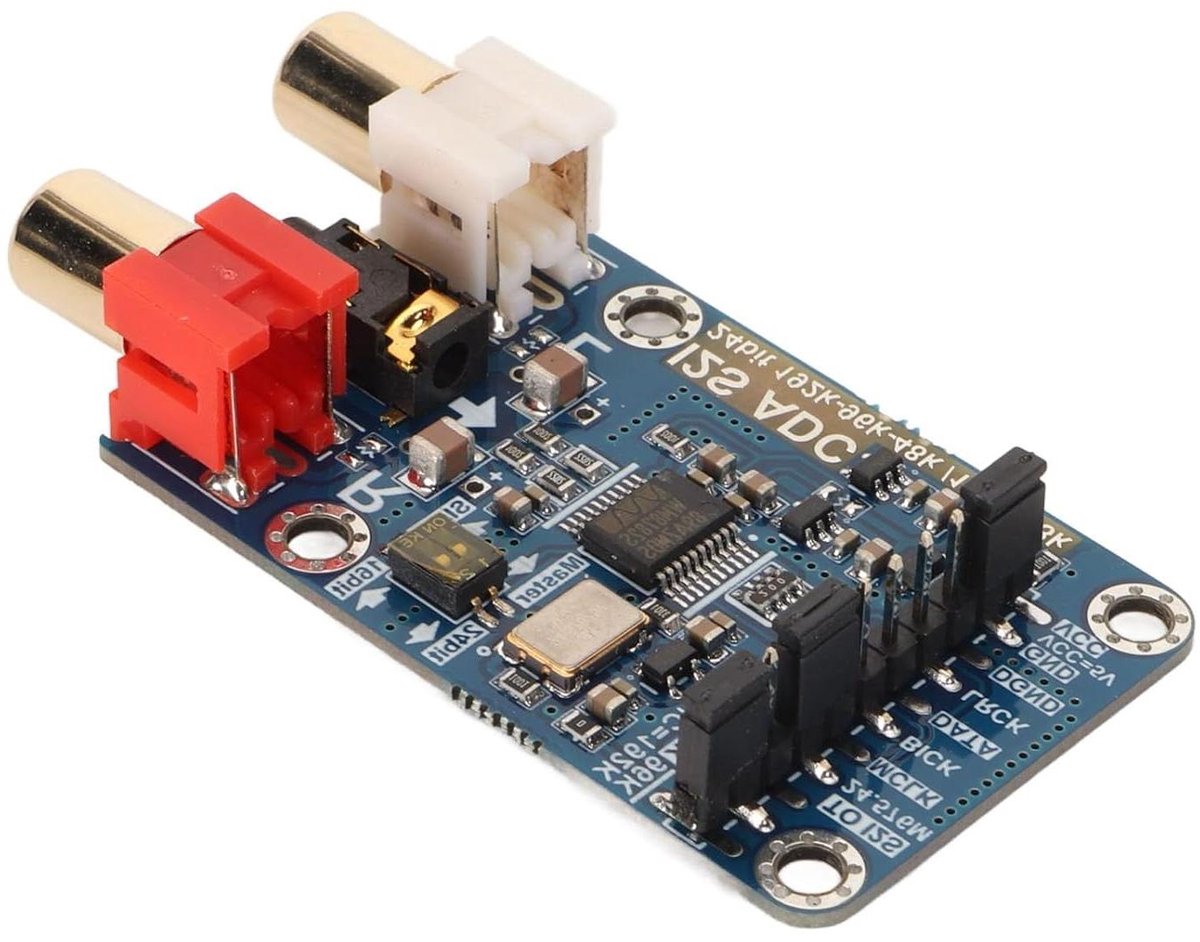 I2S ADC Module - Audio Decoder - Audioconversie - Verliesvrije Decodering - 24bit 192K - Zwart