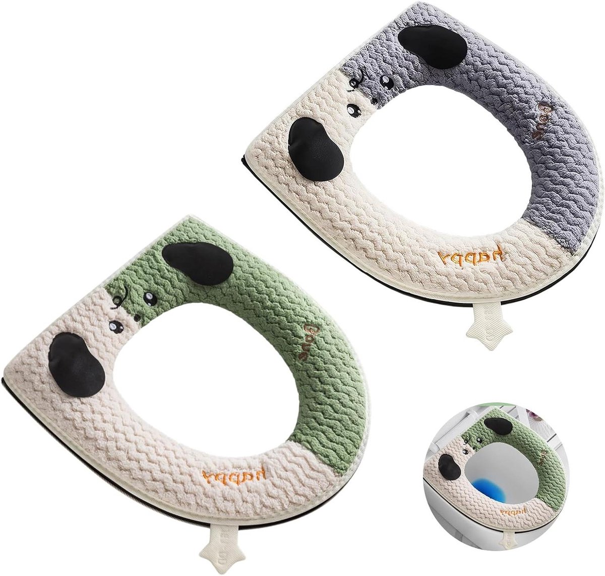 Toiletzitting Hoes - Zachte Toilet Bril - Warmte en Hygiëne - Met Rits en Handvat - 43 x 38 cm