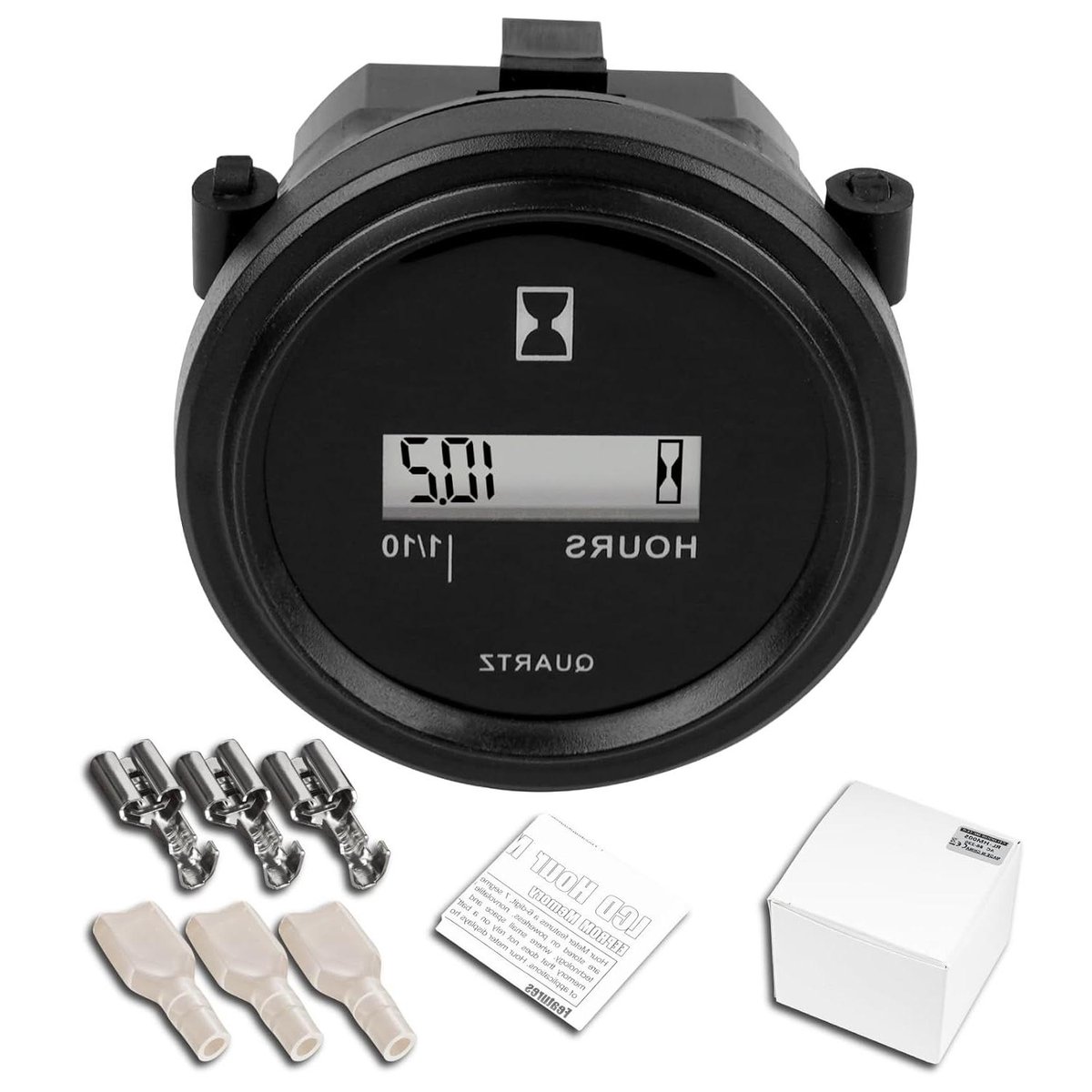 Urenteller LCD - Urenteller Motor - Motoren Bijhouden - Geheugen Zonder Batterij - 6 cm - Zwart