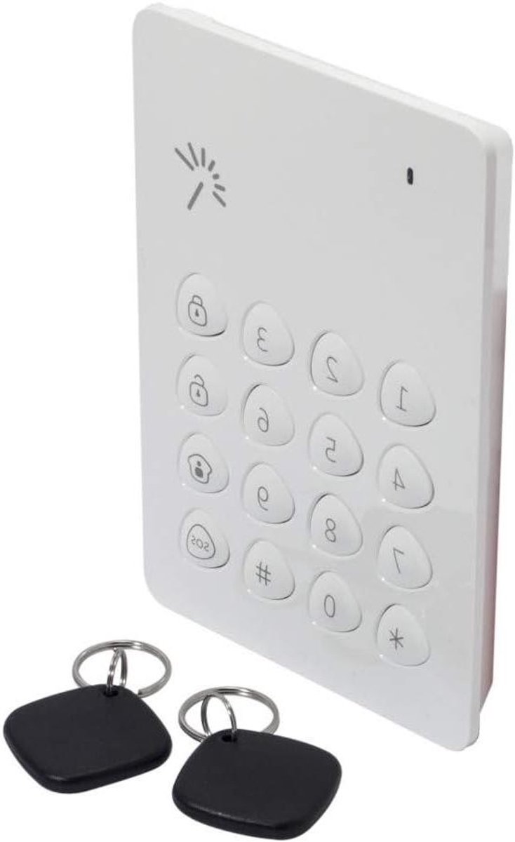 RFID Controlepaneel - Toegangscontrolepaneel Badges - Beveiliging Huis Kantoor - Tweewegcommunicatie SOS - 50 x 110 x 155 mm - Wit
