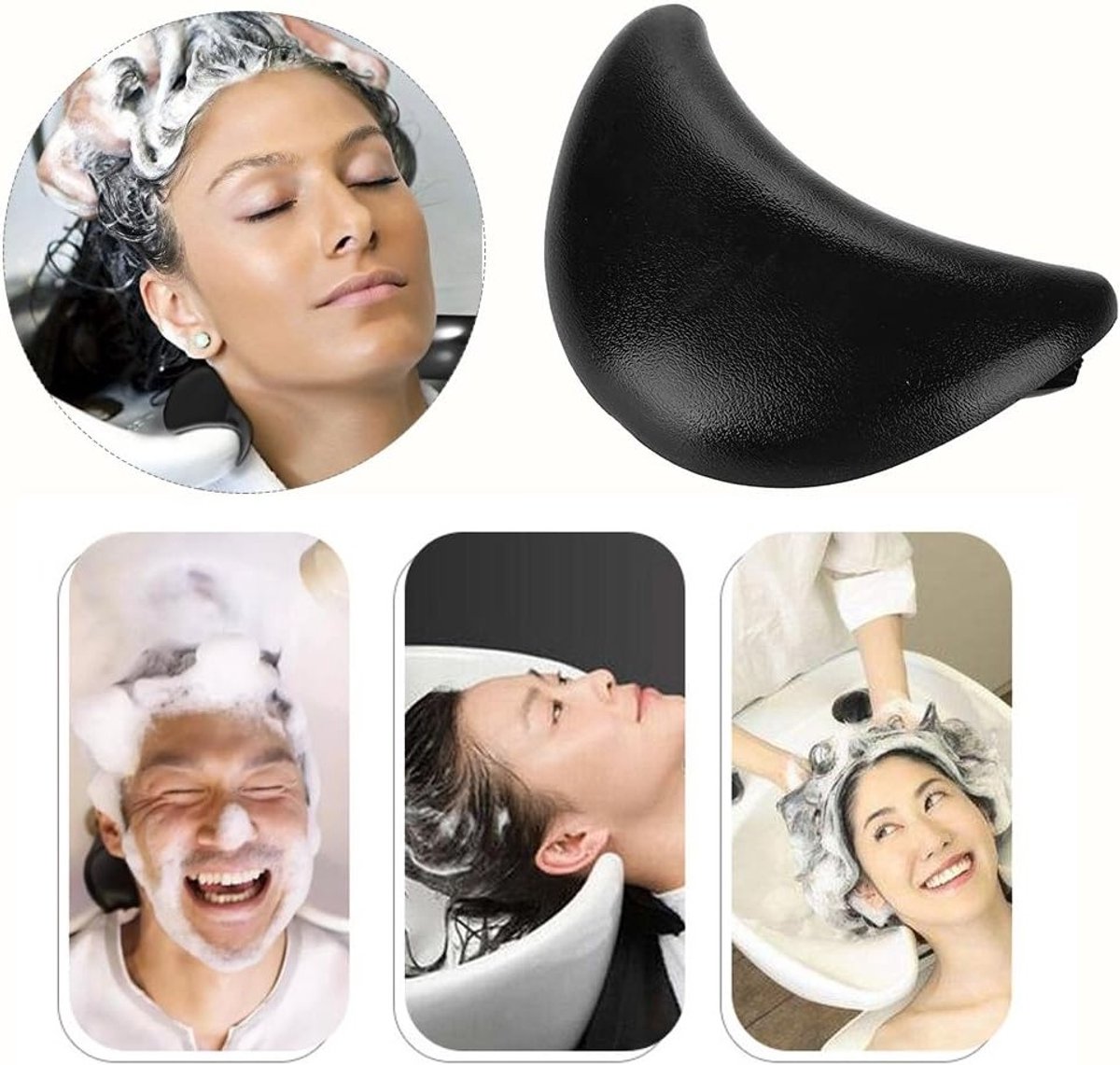 Shampoo Container voor Thuisgebruik, Haarwasbak Kussen van Silicone, Ondersteuning voor Haarwassen en Salonaccessoires