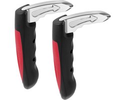 Autodeurgreep Hulpmiddel - Mobiliteitshulp Auto - Veilig Instappen - 3-in-1 Noodfunctie - 2 stuks - Zwart/Rood
