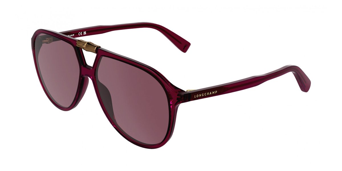 Longchamp LO800S Transparent burgundy 58/13/140 WOMAN Zonnebrillen