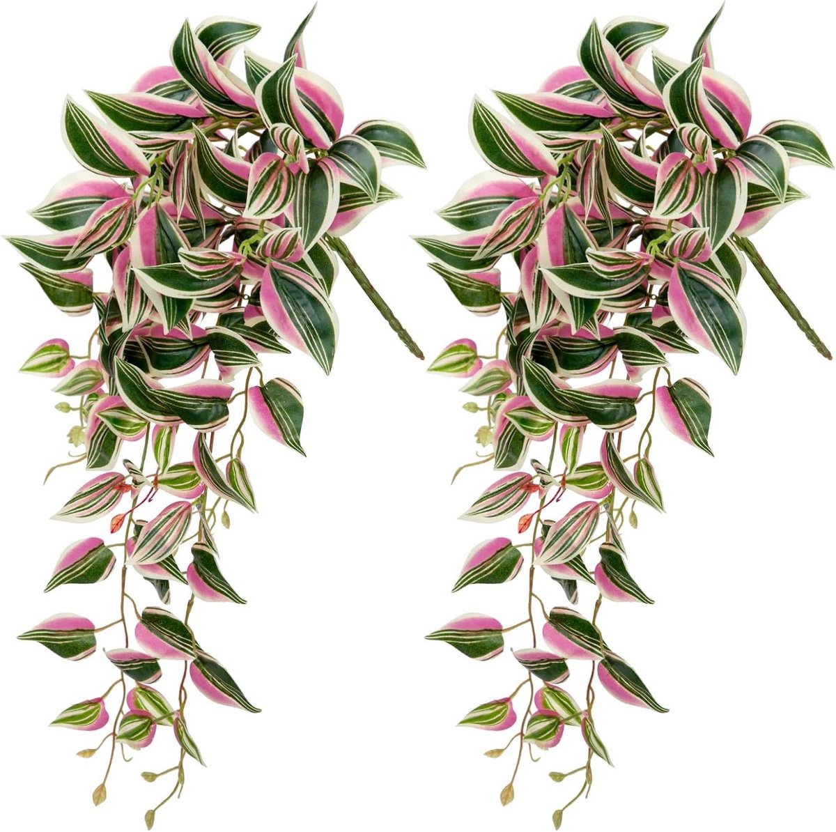 Nep Hangplanten - Kunstplanten Bladeren - Binnen Buiten Decoratie - Levensecht en Onderhoudsarm - 26 Inch - Groen