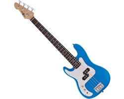 Basgitaar 3/4 - Klein formaat bas - Muziek leren spelen - Lichtgewicht Paulownia hout - 3/4 formaat - Blauw