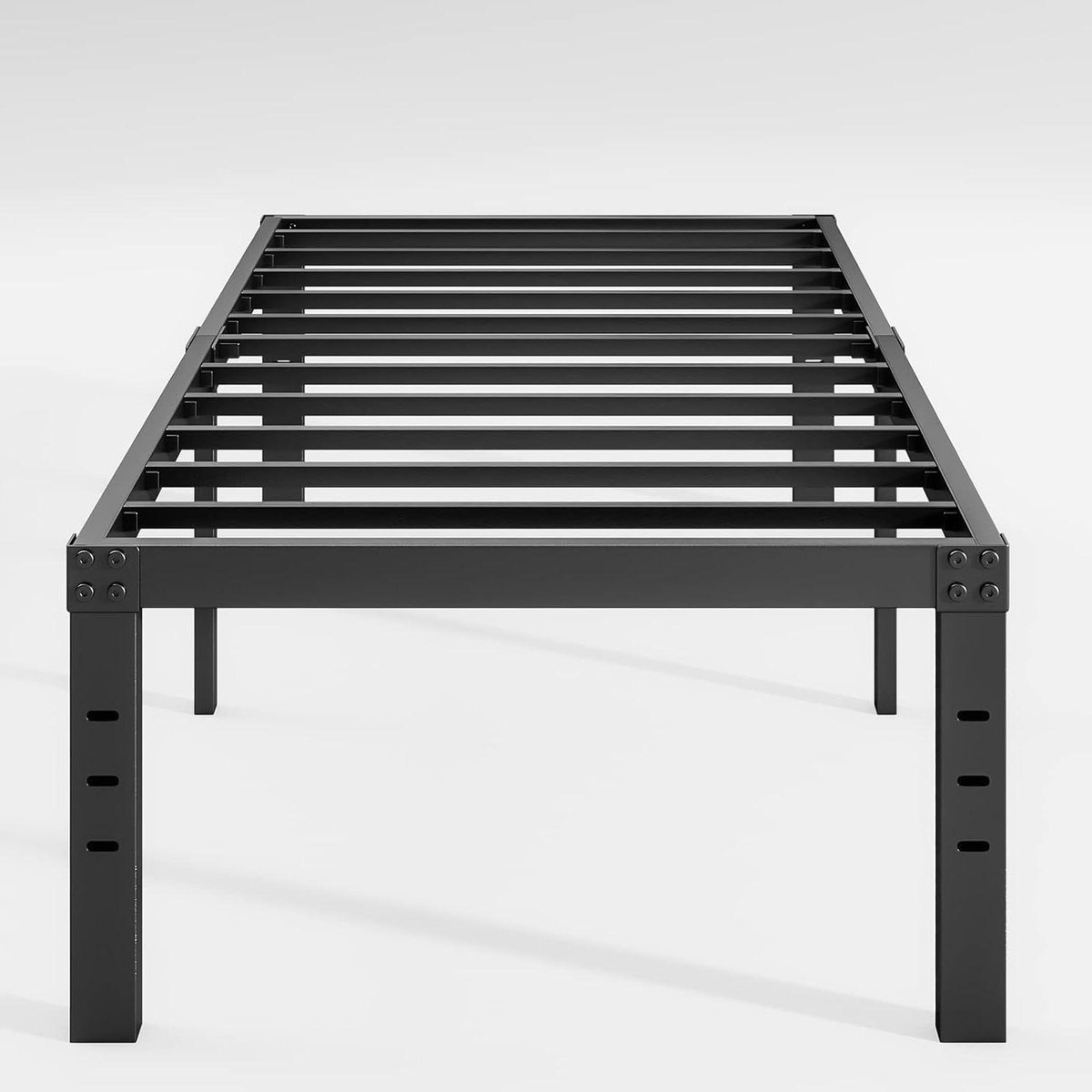 Bedframe Zwaar - Metalen Bedframe - Slaapkamer Organiseren - Geen Boxspring Nodig - 18 Inch - Zwart