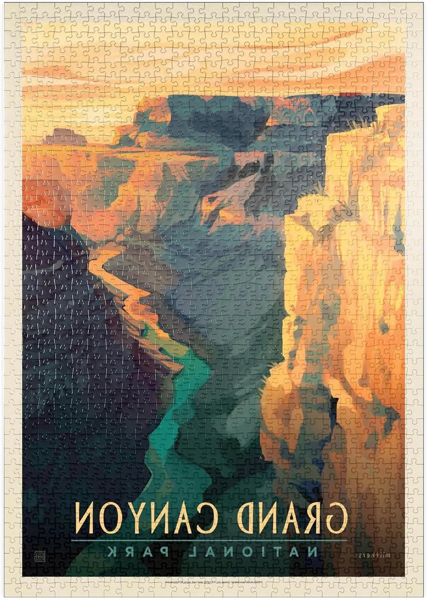 Legpuzzel Grand Canyon - Poster Puzzel - Ontspannen Tijd Verdrijven - Hoge Resolutie Print - 1000 Stukjes - Natuurlijke Kleuren