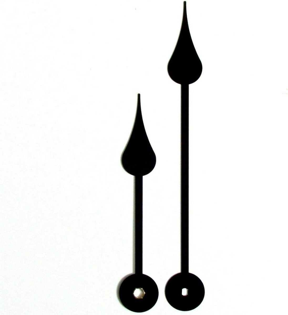 Klok Wijzers - Reserve Wijzers - Klok Reparatie - Hoog Koppel Euroshaft - 150mm - Zwart