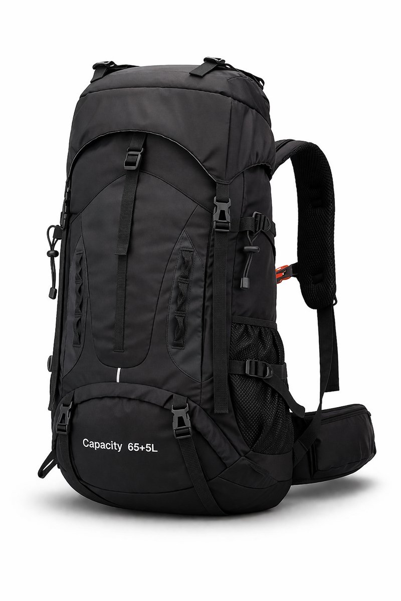 Hiking Rugzak 70L - Trekking rugzak - Waterdicht - Met Regenhoes - Trekking - Zwart