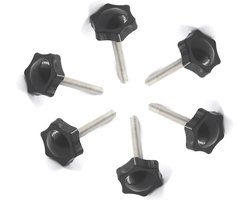 aladdien - 16Pcs Rvs Draad Vervanging - Duim Schroef Hand Aanscherping - Stevig en Duurzaam - M6x35mm - Ideal voor Binnen en Buiten - Kunststof Sterko