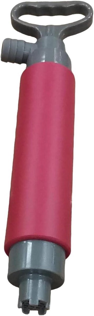 Hand Lenspomp - Waterpomp Boot - Water Uit Boot - Dubbelwerkend & Drijvend - 40-63 cm - Rood Grijs