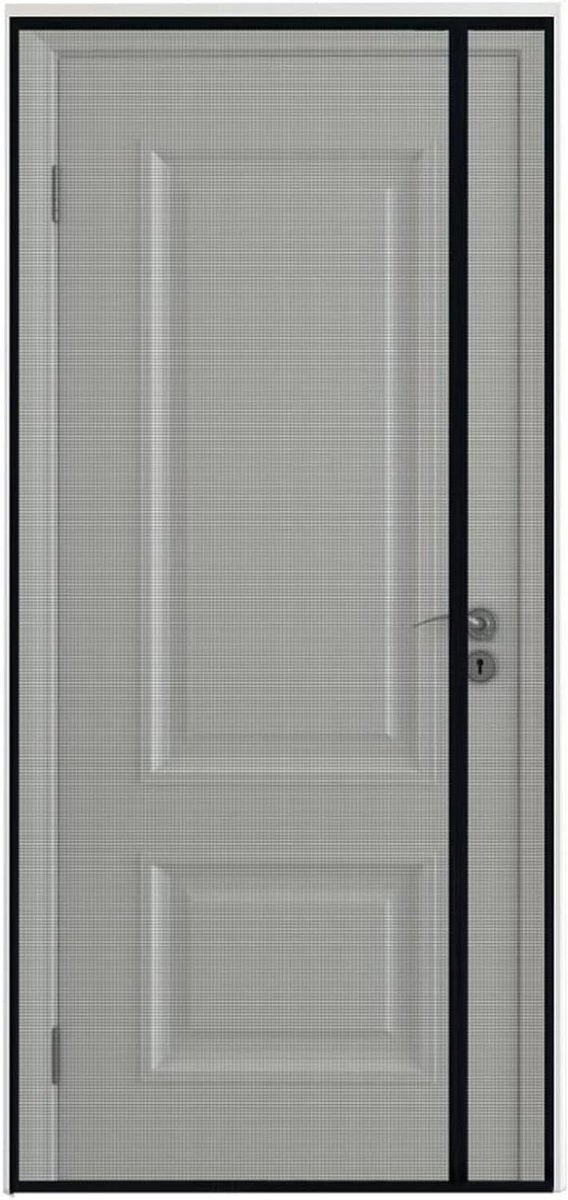 Magnetische Hordeur - Vliegenhor Deur - Insecten Buiten Houden - Lijmmontage Zonder Boren - 75x180cm - Zwart