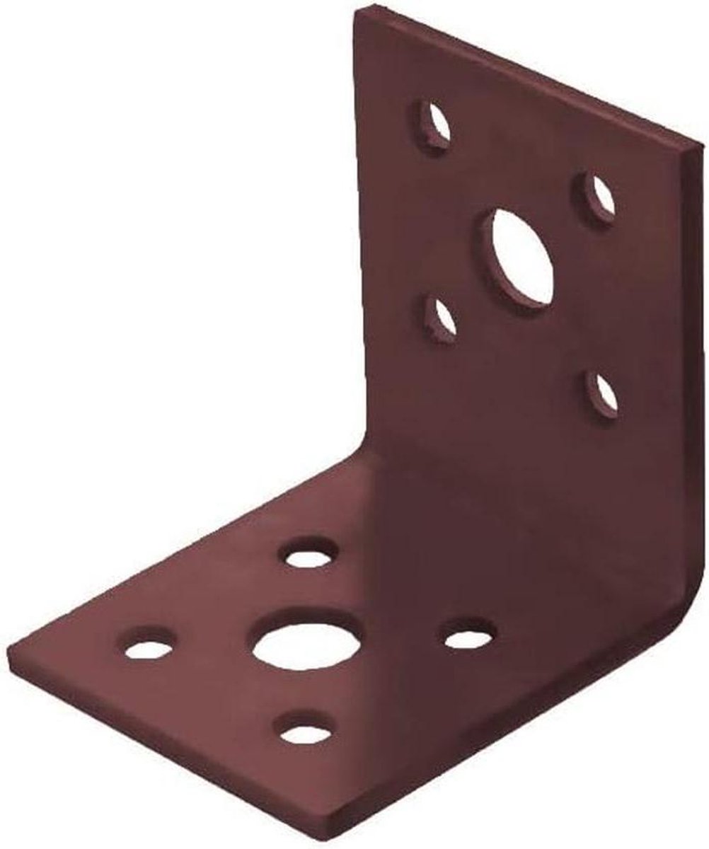 Hoekbeugel Set - Bevestigingsbeugel L-vorm - Houtverbindingen Verstevigen - Dubbel Gecoat Staal - 45 x 45 x 40 mm - Brons