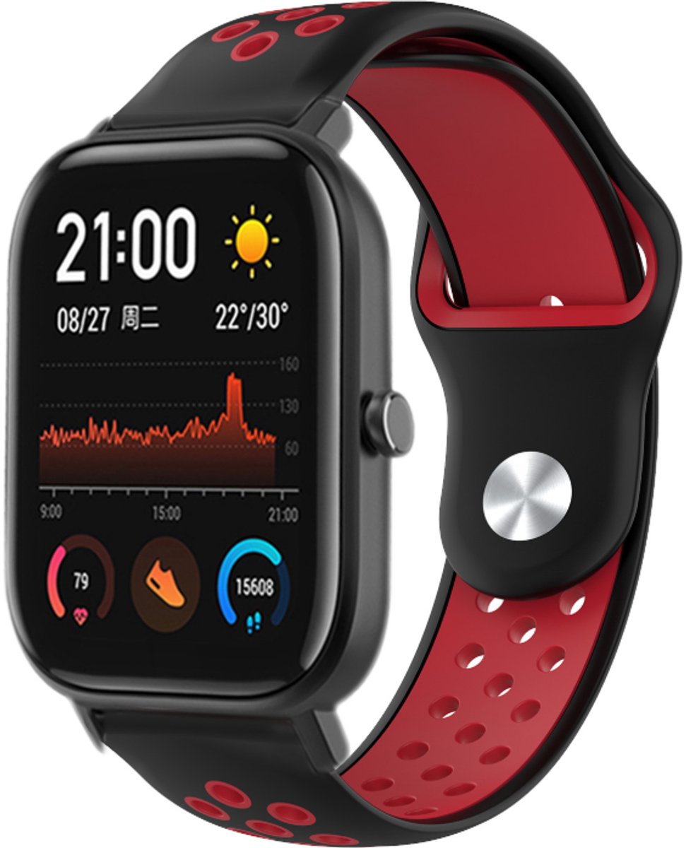Xiaomi Amazfit GTS sport band - zwart/rood - 42mm