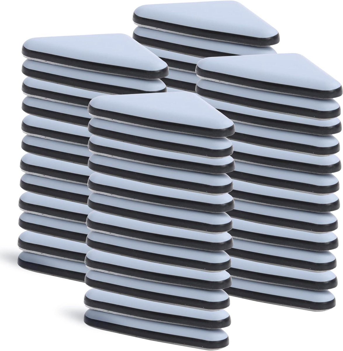 Meubelrollers 48 Stuks - Verhuishulpmiddelen Vloerbeschermers - Meubels Verplaatsen - Zelfnivellerend - 45 x 45 x 60mm - Grijs