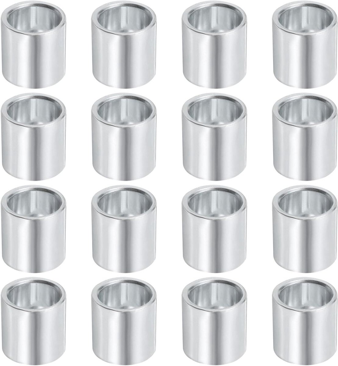 Wiel Spacers - Afstandhouders Skates - Inline Skaten Verbeteren - Inclusief Montagegereedschap - 10.5 x 10.5 x 8 mm - Zilverkleurig