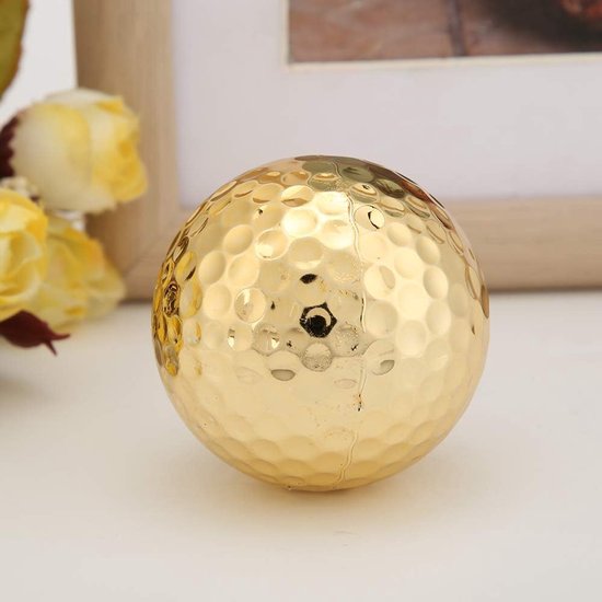 Gouden Golfballen - Golfgeschenken Oefenballen - Golfoefeningen Verbeteren - Hoge Zichtbaarheid Verguld - 4 Stuks - Goud — afbeelding 2
