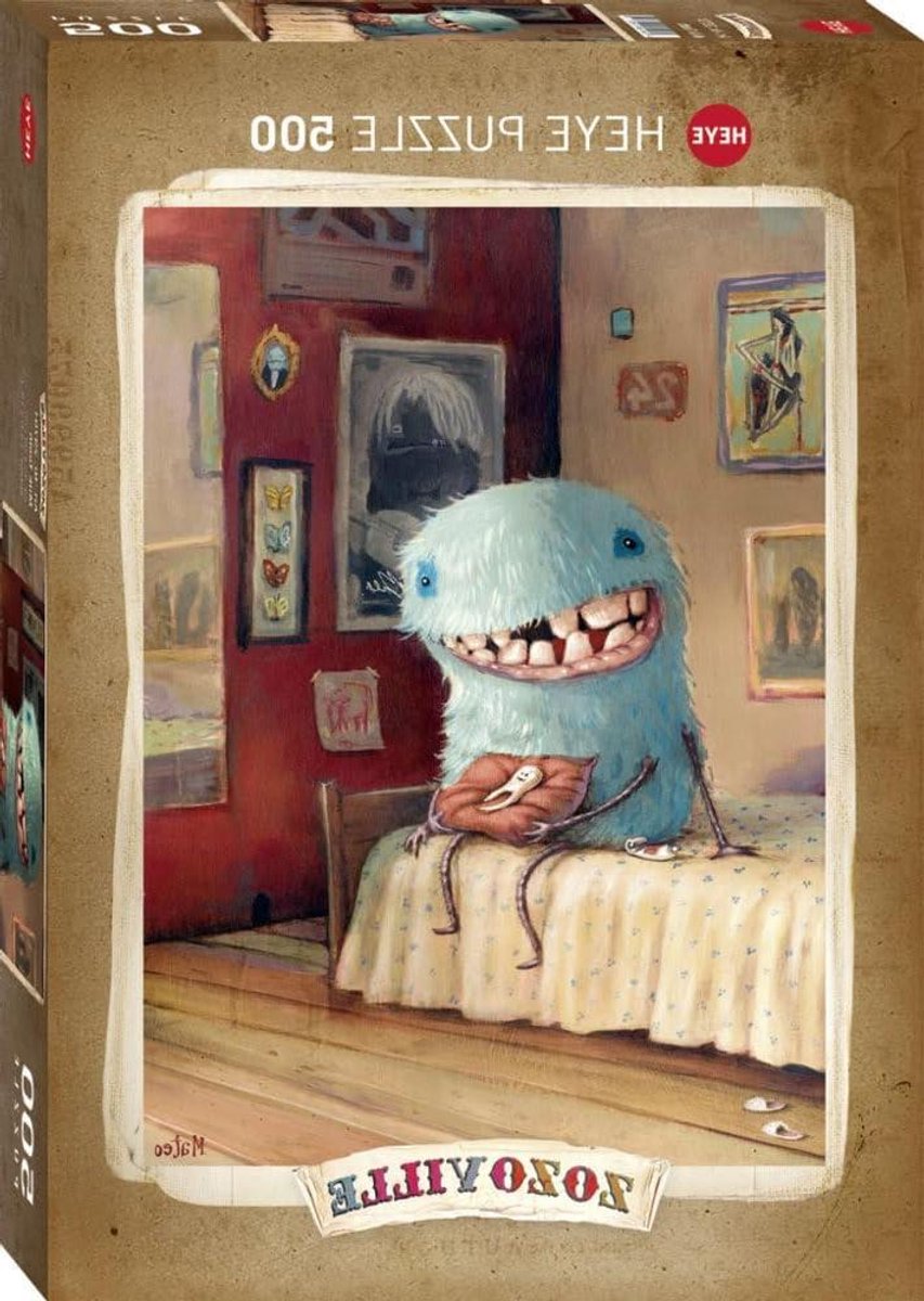 Melktand Puzzel - Inlegpuzzel Karton - Puzzel Samenstellen - Fantasie Cartoon Stijl - 500 Kawałków - Oranje