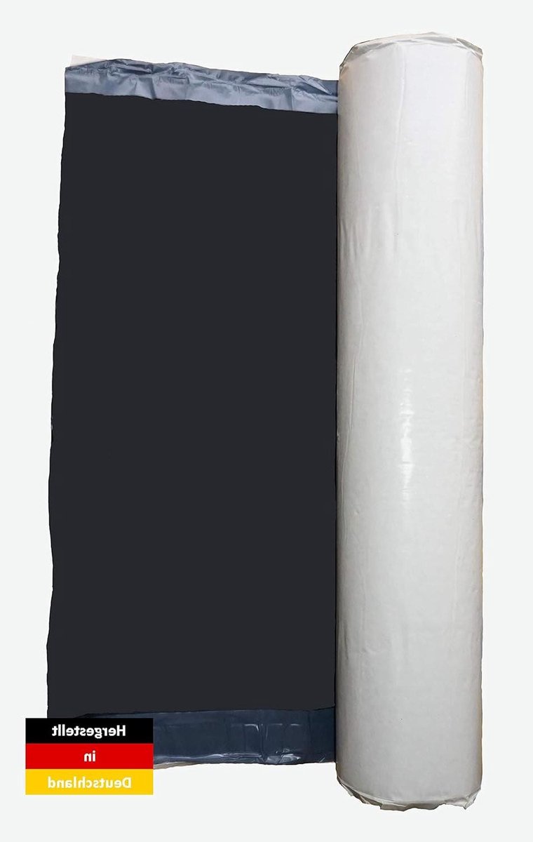Afdichtfolie Zelfklevend - Bitumen Baan - Kelder Afdichten - Koudlasbaan Met Randstrepen - 5 x 1 m - Zwart