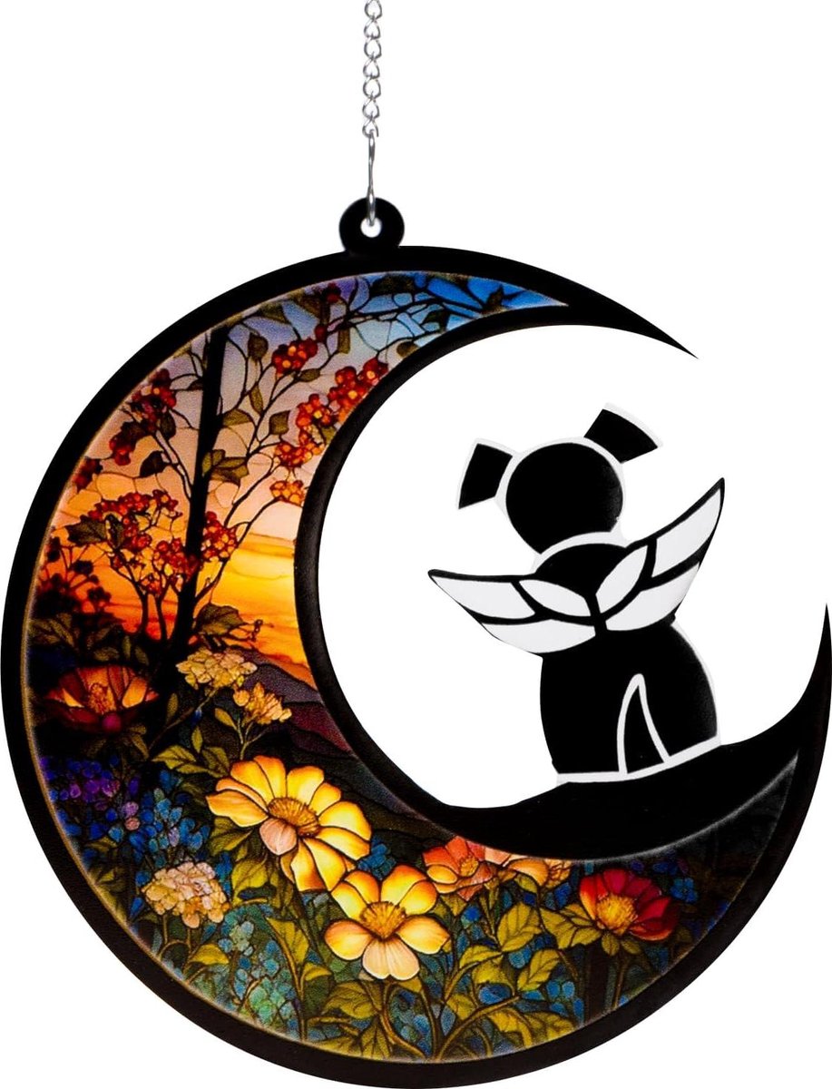 Hond Memorial Suncatcher - Huisdier Gedenken - Herinneringen Koesteren - Aanpasbaar met Naam - 15.7 x 14.4 cm - Multicolor