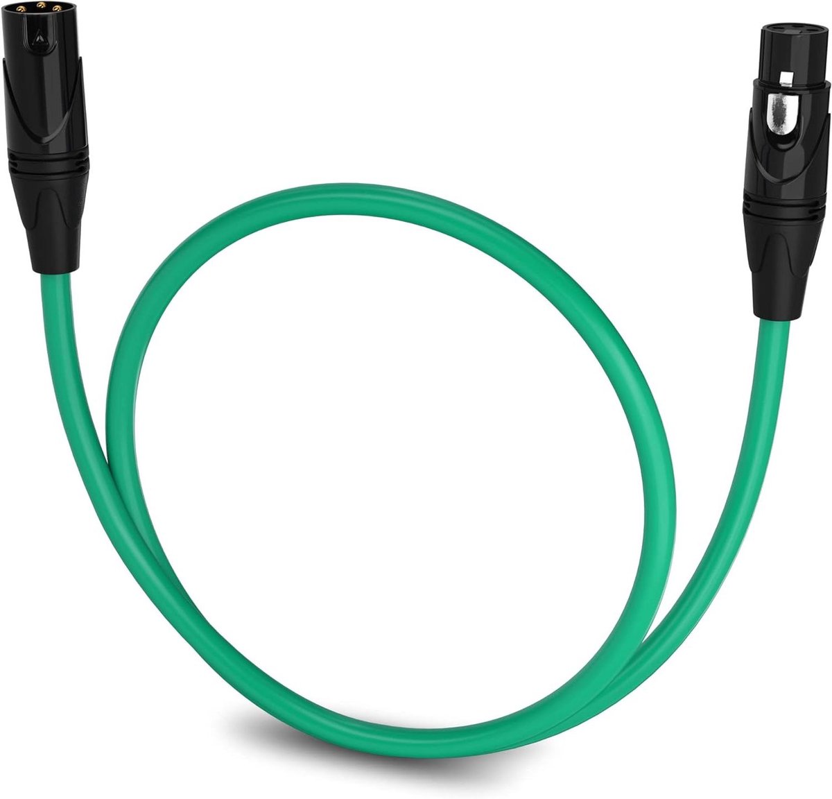 Microfoon Kabel - XLR Kabel - Professionele Audio - Dubbele Schild - 0.5m - Groen