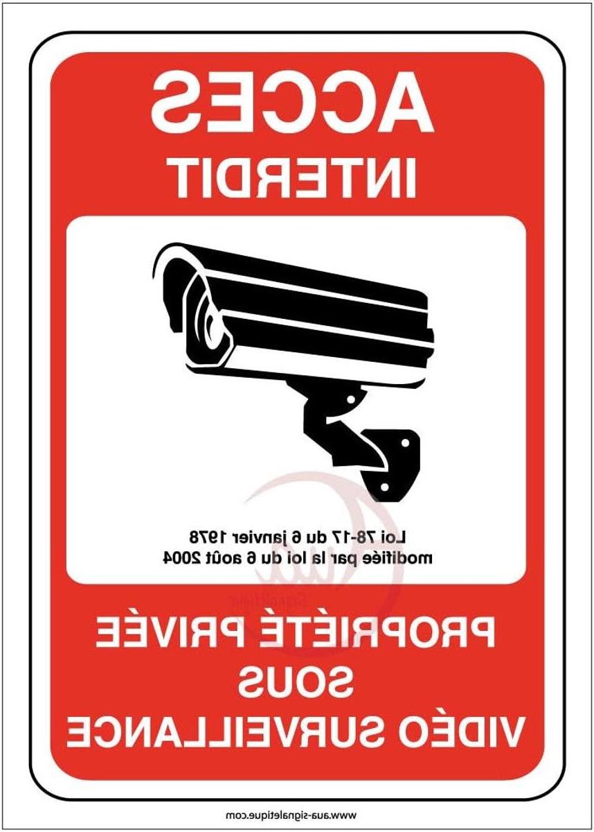 Waarschuwingsbord Videobewaking - Toezicht Schild - Beveiliging Eigendom - Zelfklevend Vinyl - 210x300 mm - Rood