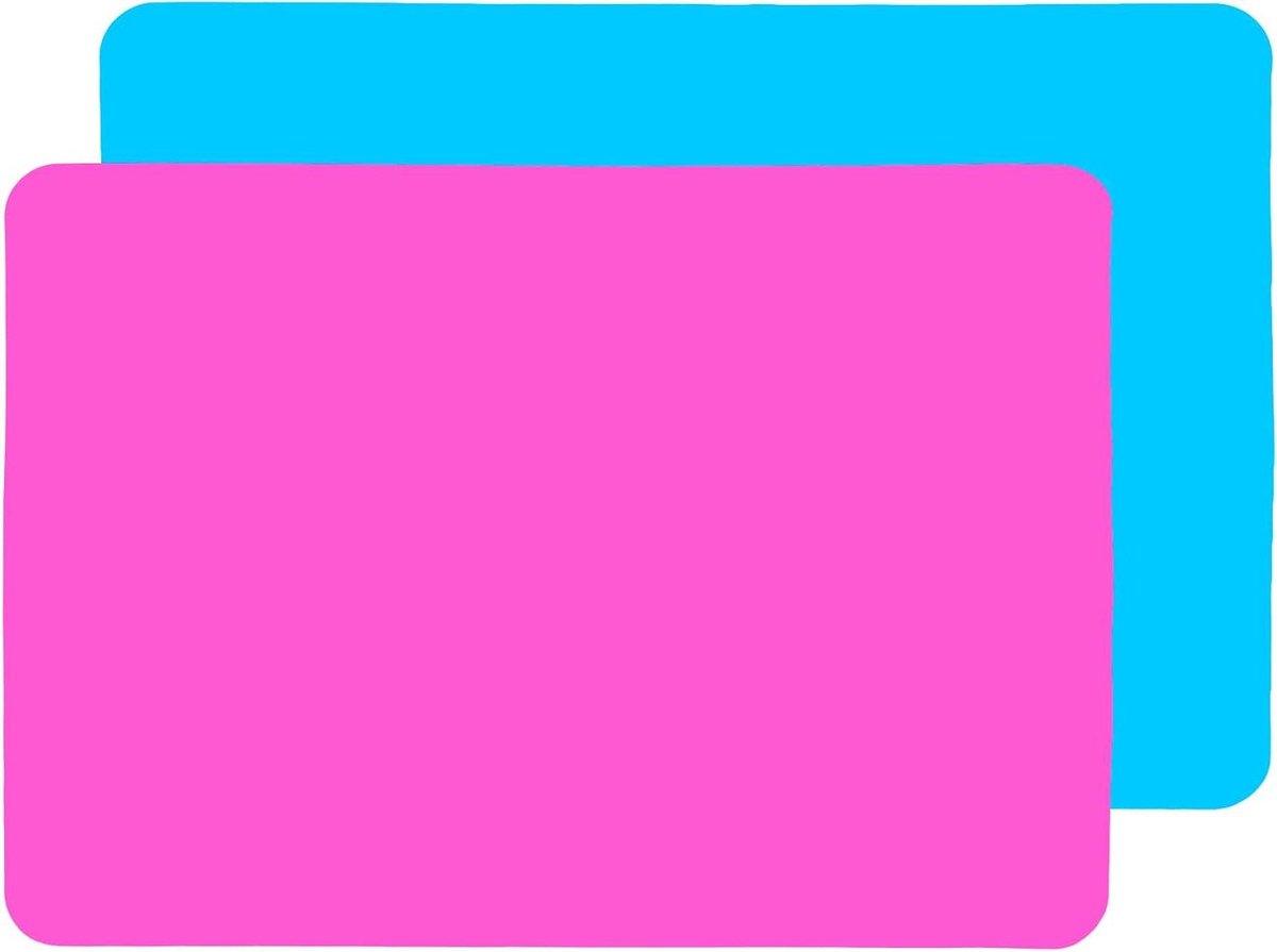 Siliconen Matten - Bakmatten Knutselen - Hobby Werk - Non-stick Coating - 34 FR - Rood en Blauw