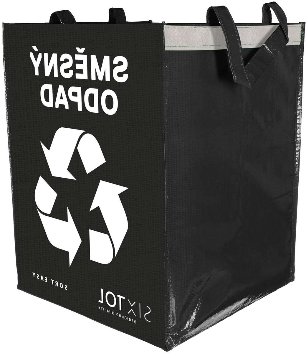 Afvalzak Sorteren - Opbergzak Afval - Afval Scheiden - Kleurgecodeerd Systeem - 36 liter - Zwart